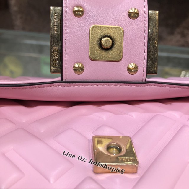 FENDI精品女包 芬迪BAGUETTE中號羊皮手袋 Fendi 0191M迷你肩背斜挎包 fdzg2540